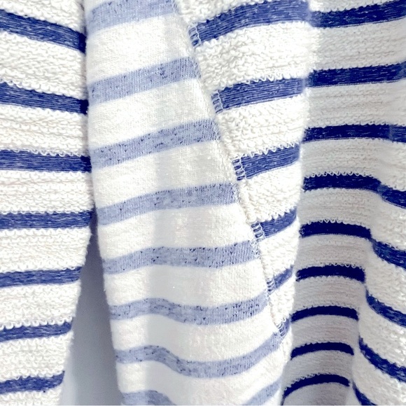 MOTHERHOOD MATERNITY LONG-SLEEVE SHIRT | TOP | WHITE AND BLUE STRIPES | SZ LARGE - Picture 6 of 7